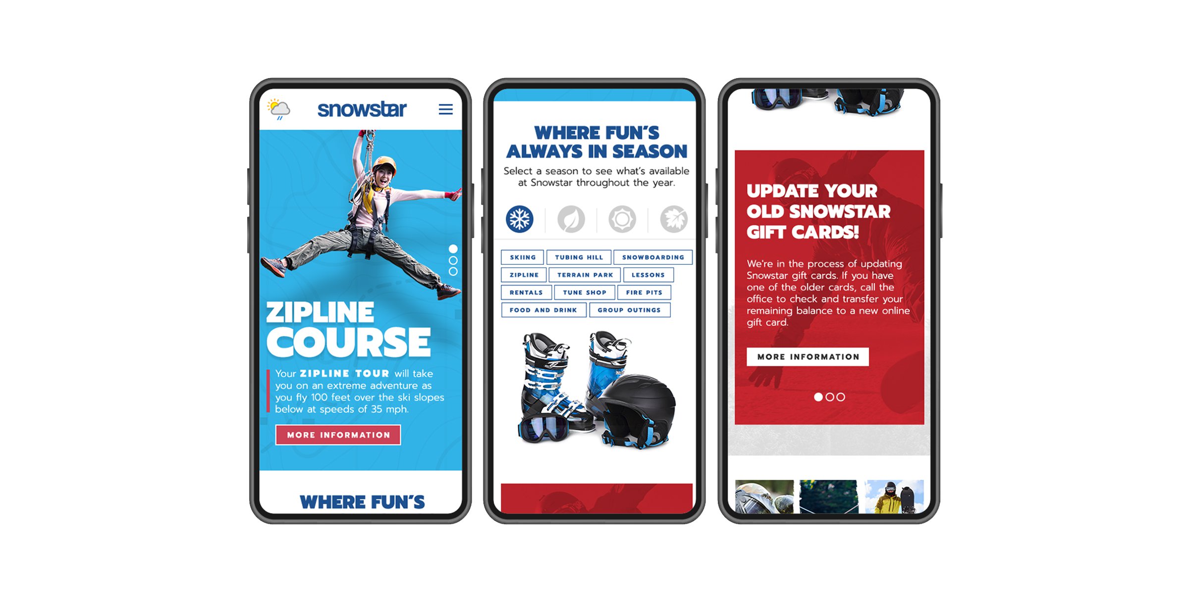 Snowstar Mobile Website Example